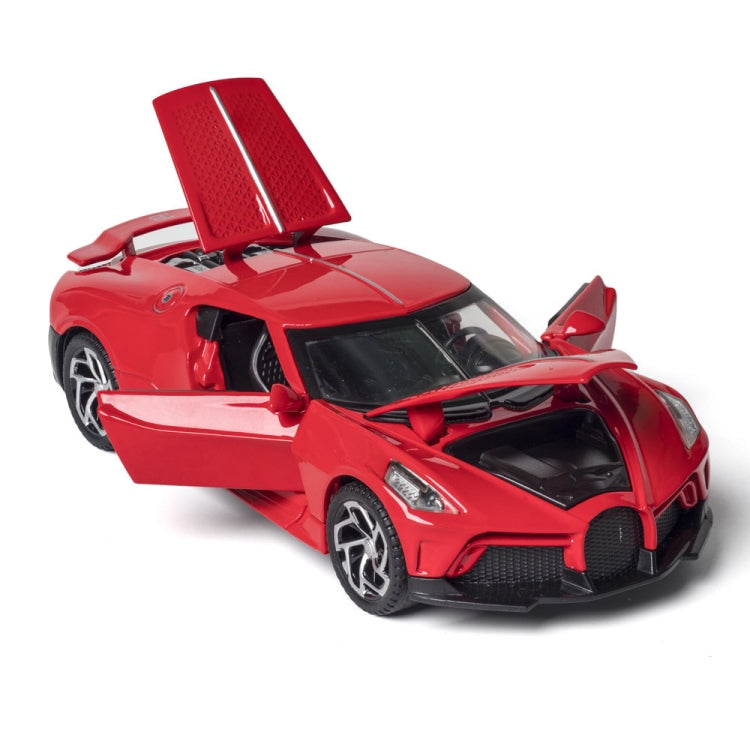 1:32 Alloy Sports Car Model With Sound And Light Boy Toy Car Decoration(Scrub Black) - Model Toys by buy2fix | Online Shopping UK | buy2fix