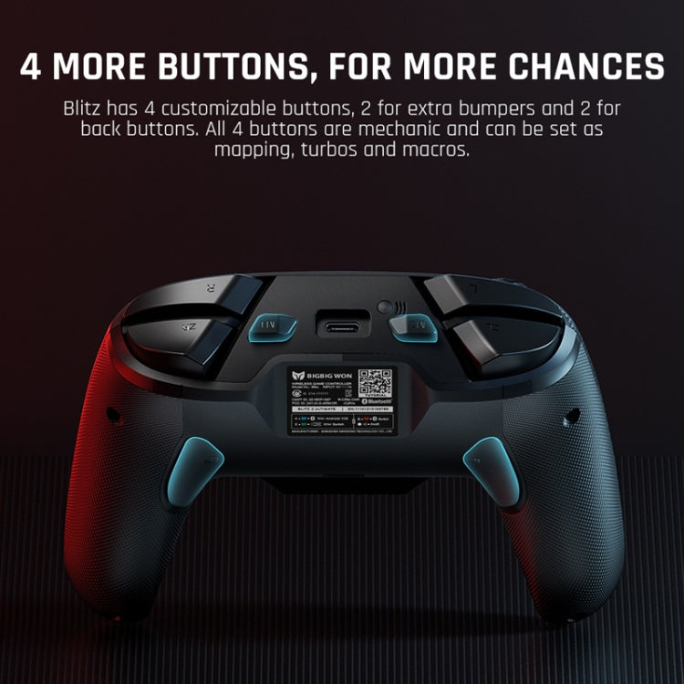 BIGBIGWON Blitz C2Pro Full Mechanical Gamepad Bluetooth Wired Dual Mode Support Switch / PC / Android / IOS - Controller Gamepad by BIGBIGWON | Online Shopping UK | buy2fix