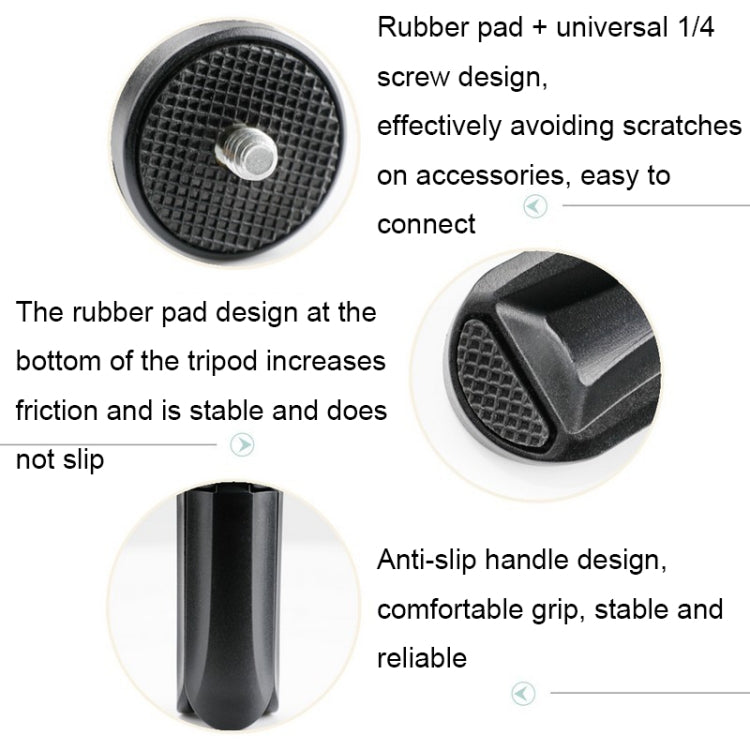 RCGEEK for DJI OSMO Pocket 2 Universal Mini Tripod PTZ Camera Accessories(Black) - Mount & Holder by buy2fix | Online Shopping UK | buy2fix