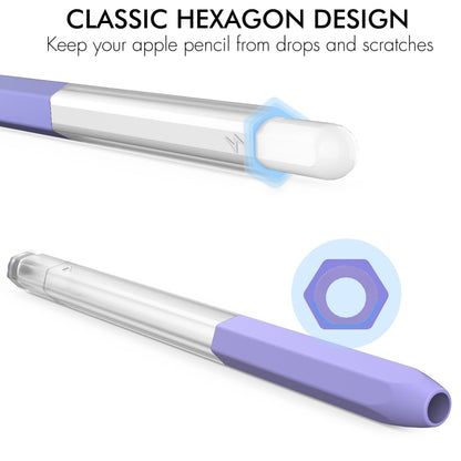 For Apple Pencil 2 AhaStyle PT-LC05 Jelly Style Translucent Silicone Protective Pen Case(Blue) - Pencil Accessories by AhaStyle | Online Shopping UK | buy2fix