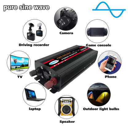 10000W 24V to 220V High Power Car Pure Sine Wave Inverter Power Converter - Pure Sine Wave by buy2fix | Online Shopping UK | buy2fix