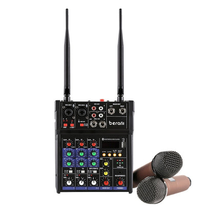 G4-M1 4-way Mixer with Wireless Microphone Effect Device Small K Song Recording Bluetooth Mixer - Live Sound Effects Processors by buy2fix | Online Shopping UK | buy2fix