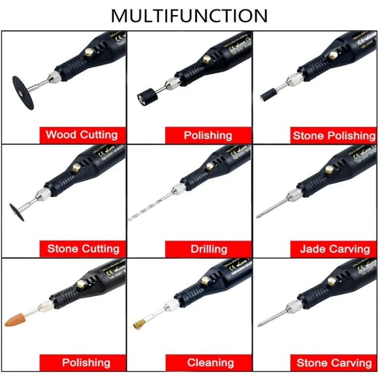70pcs/set Mini Electric Speed Adjustable Engraving Pen Micro Electric Drill(EU Plug) - Abrasive Tools & Accessories by buy2fix | Online Shopping UK | buy2fix