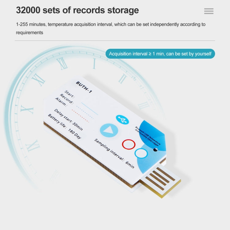 Temp012 Temperature Bluetooth APP Connect Medical Warehouse Cold Chain Transport USB Data Recorder - Thermostat & Thermometer by buy2fix | Online Shopping UK | buy2fix