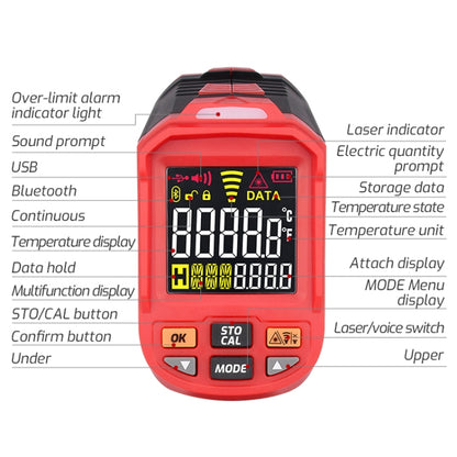 TASI TA603B -32-1380 degrees Celsius Color Screen Infrared Thermometer Industrial Electronic Thermometer - Thermostat & Thermometer by TASI | Online Shopping UK | buy2fix