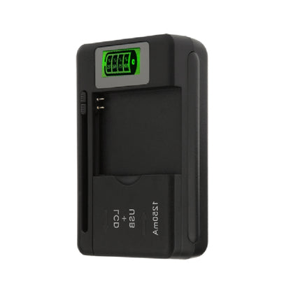 SS-5 Universal Cell Phone Battery Charger With USB Output & LCD Display, US Plug(Black) - Battery Charger by buy2fix | Online Shopping UK | buy2fix