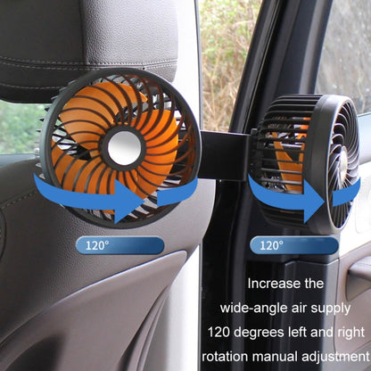 F6207 Car Rear Seat Zip Lock USB Double Head Fan, Model: USB - Heating & Fans by buy2fix | Online Shopping UK | buy2fix