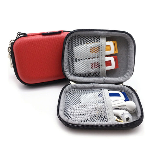 GH1803 EVA Data Cable U Disk Key Coin Wallet Mini Earphone Storage Box(Red) - Digital Storage Bag by buy2fix | Online Shopping UK | buy2fix