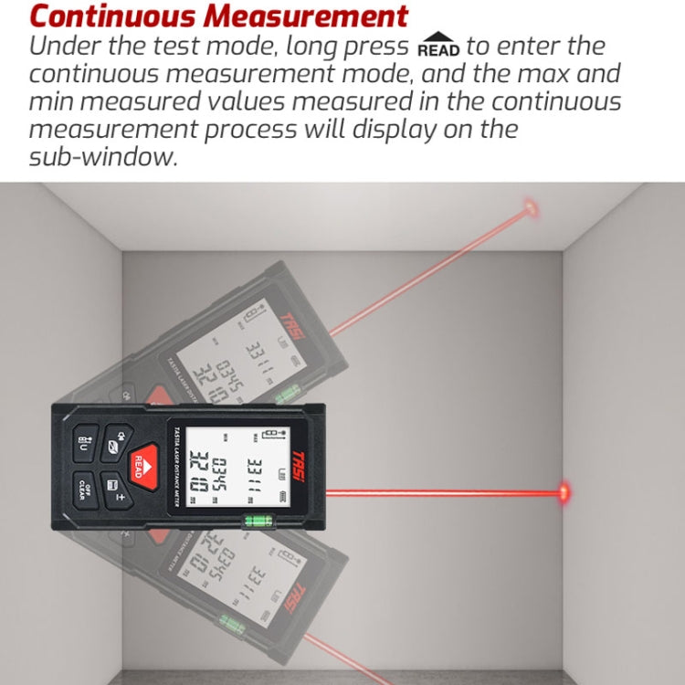 TASI TA511C 100m Laser Handheld Distance Measuring Room Infrared Measuring Instrument - Laser Rangefinder by buy2fix | Online Shopping UK | buy2fix