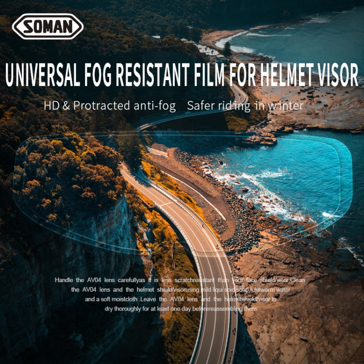 SOMAN Motorcycle Helmet Universal Lens Anti-Fog Film(1pcs) - Others by SOMAN | Online Shopping UK | buy2fix