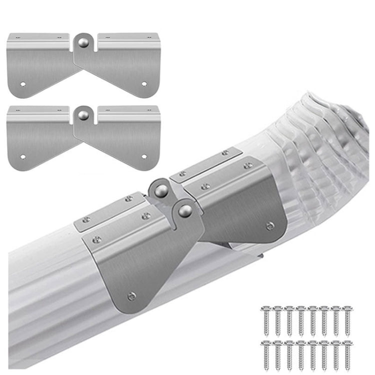 2pcs Gutter Extension Hinge Downspout Extension Flip-Up Hinge For Rectangle Or Square Downspout - Pipes & Fittings by buy2fix | Online Shopping UK | buy2fix
