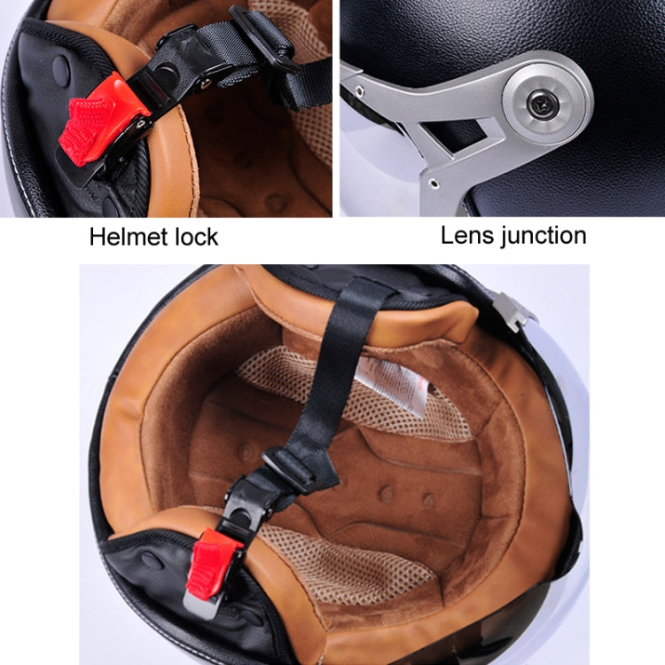 GXT Electric Vehicle Half Cover Helmet Four Seasons Retro Helmet, Size: XL(Cold Gray) - Helmets by GXT | Online Shopping UK | buy2fix