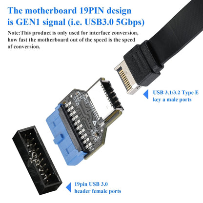 USB 3.0 19PIN Header to Type-E Front A-Key Interface Extend USB Ports to PC, Spec: Upward - Add-on Cards by buy2fix | Online Shopping UK | buy2fix