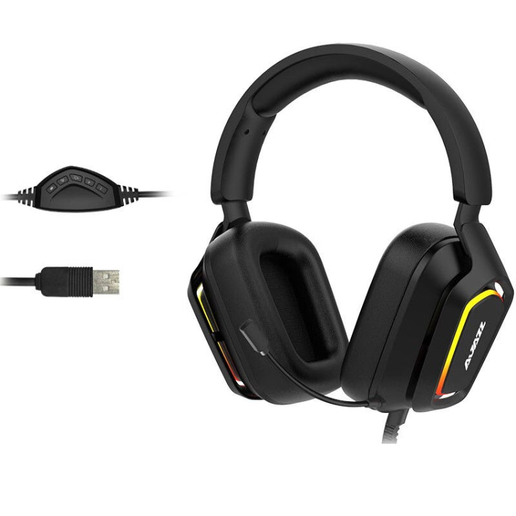 Ajazz AX368 Computer Game Audio Recognition RGB Headset 7.1 Channel Version (Black) - Multimedia Headset by Ajazz | Online Shopping UK | buy2fix