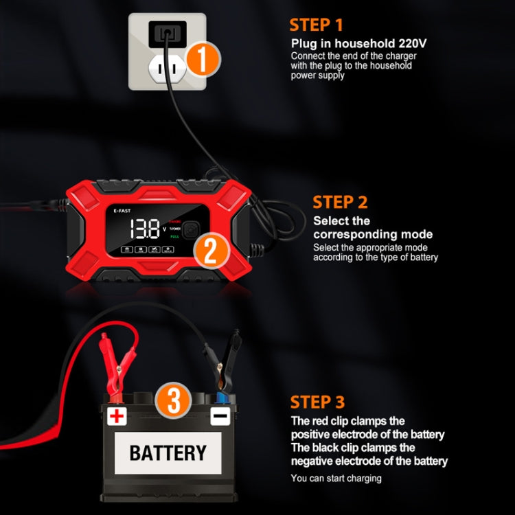 E-FAST 12V Motorcycle Car Battery Emergency Start Charger(UK Plug) - Power Bank by E-FAST | Online Shopping UK | buy2fix