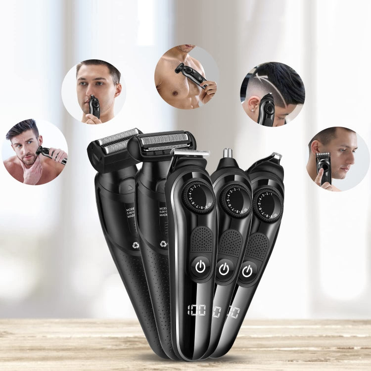 5 In 1 Men Multi-functional Haircut Carving Electric Shaver Reciprocating Shaver Set With Storage Bag - Hair Trimmer by buy2fix | Online Shopping UK | buy2fix