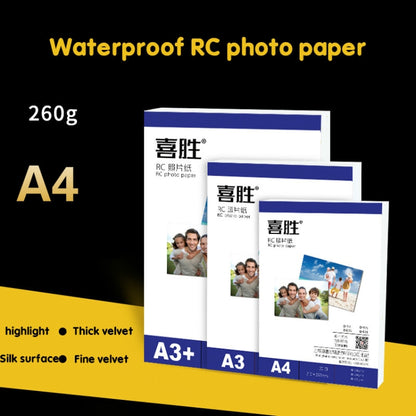 A4 20 Sheets 260g Waterproof RC Photo Paper for Brother/Epson/Lenovo/HP/Canon Inkjet Printers(Fine Velvet) - Printer Accessories by buy2fix | Online Shopping UK | buy2fix