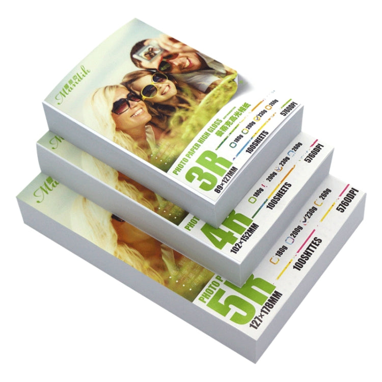 Mandik 3R 5-Inch One Side Glossy Photo Paper For Inkjet Printer Paper Imaging Supplies, Spec: 180gsm 500 Sheets - Printer Accessories by buy2fix | Online Shopping UK | buy2fix