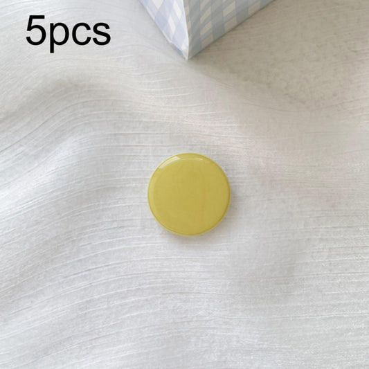 5pcs Solid Color Drop Glue Airbag Bracket Mobile Phone Ring Buckle(Yellow) - Ring Holder by buy2fix | Online Shopping UK | buy2fix