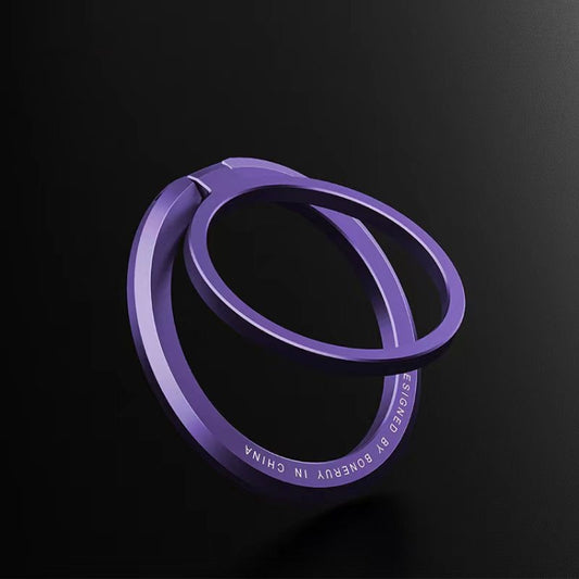 Zinc Alloy Magnetic Ring Buckle Phone Holder Desktop Portable Ring Buckle Folding Bracket(Purple) - Ring Holder by buy2fix | Online Shopping UK | buy2fix