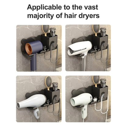 For Dyson Hair Dryer Wall-Mounted Holder Bathroom Shelf Storage Rack, Style: Upgrade White - Hair Dryers & Accessories by buy2fix | Online Shopping UK | buy2fix