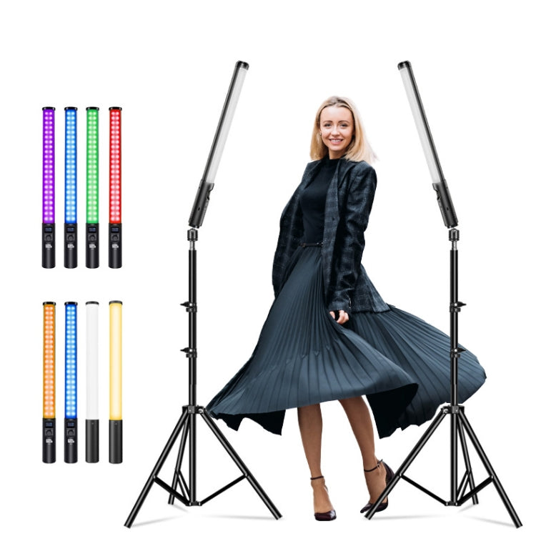 Pixel S24 RGB Fill Light Rod Handheld Portable Color Icelet Outdoor Videos Live Broadcast Studio Camera Stick Lamp(Standard Set+AU Plug Adapter) -  by Pixel | Online Shopping UK | buy2fix