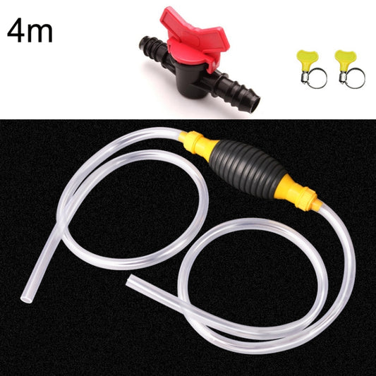 4m With Switch Car Motorcycle Oil Barrel Manual Oil Pump Self-Priming Large Flow Oil Suction - oil tank tubes & oil pumps by buy2fix | Online Shopping UK | buy2fix