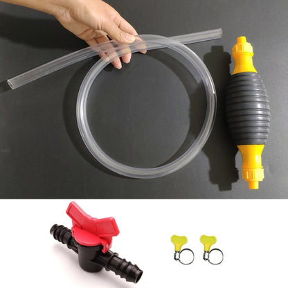 2.5m With Switch Car Motorcycle Oil Barrel Manual Oil Pump Self-Priming Large Flow Oil Suction - oil tank tubes & oil pumps by buy2fix | Online Shopping UK | buy2fix