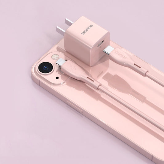 ROMOSS AC20Cmini  PD 20W Power Adapter Travel Charger For IPhone IPad With Cable Kit Pink - USB Charger by ROMOSS | Online Shopping UK | buy2fix