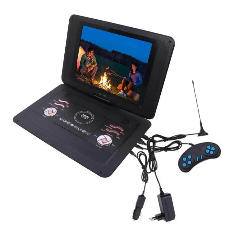 14.1-Inch Screen Portable DVD Player Support USB/SD/AV Input With Gamepad(EU Plug) - DVD & LCD Player by buy2fix | Online Shopping UK | buy2fix