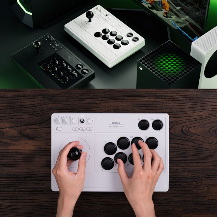 8Bitdo Wireless 2.4G Arcade Stick For Xbox Series X / S / Xbox One / Windows 10(White) - Gamepad by 8BitDo | Online Shopping UK | buy2fix