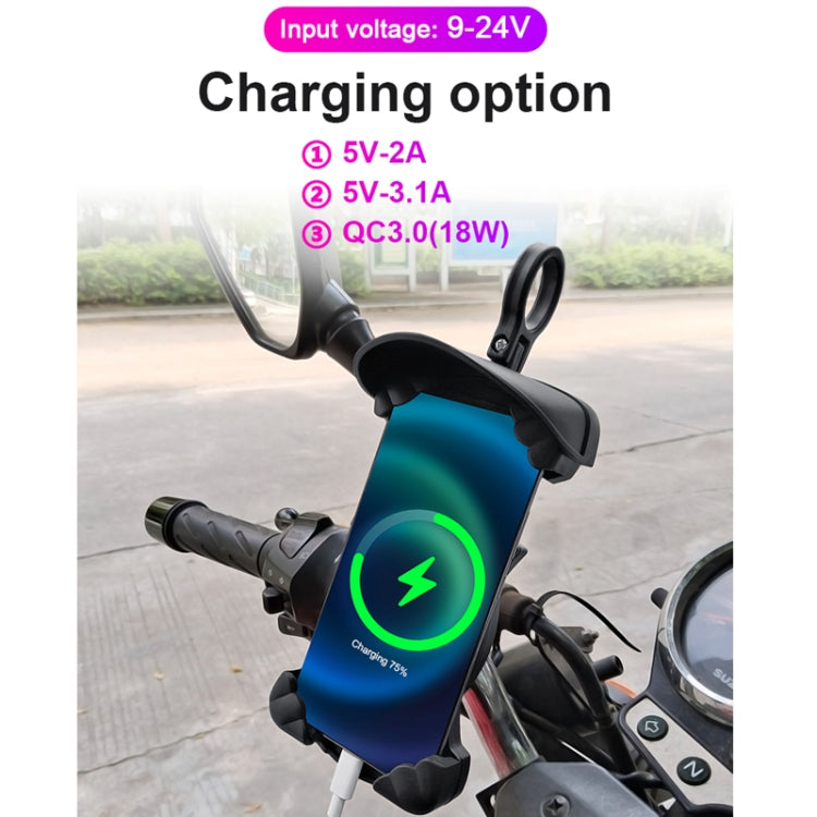 Motorcycle Sunshade Rainproof Mobile Phone Holder, Shape: Mirror Holder  No Charge - Holder by buy2fix | Online Shopping UK | buy2fix