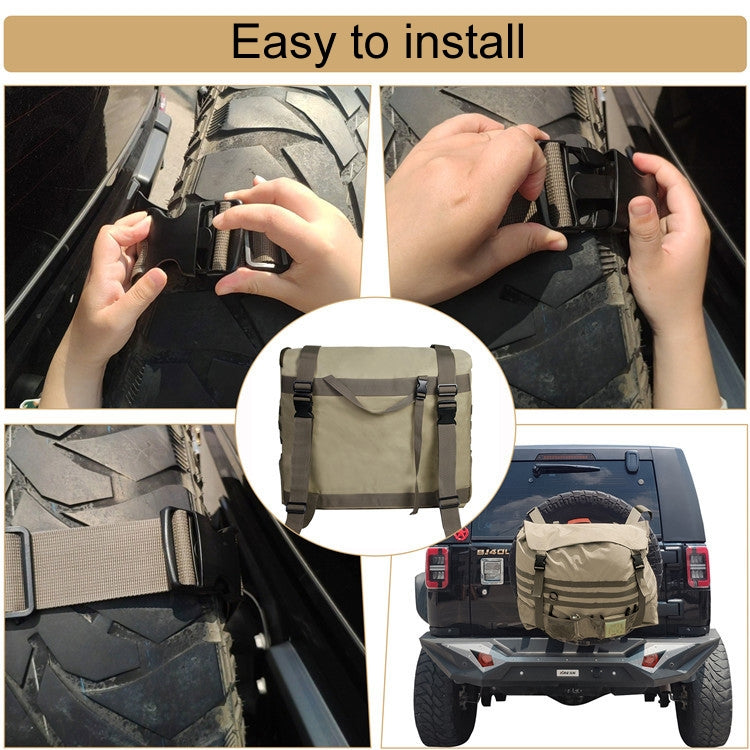 Outdoor Camping Off-road Vehicle Spare Tire Tool Miscellaneous Storage Bag, Color: Khaki - Stowing Tidying by buy2fix | Online Shopping UK | buy2fix