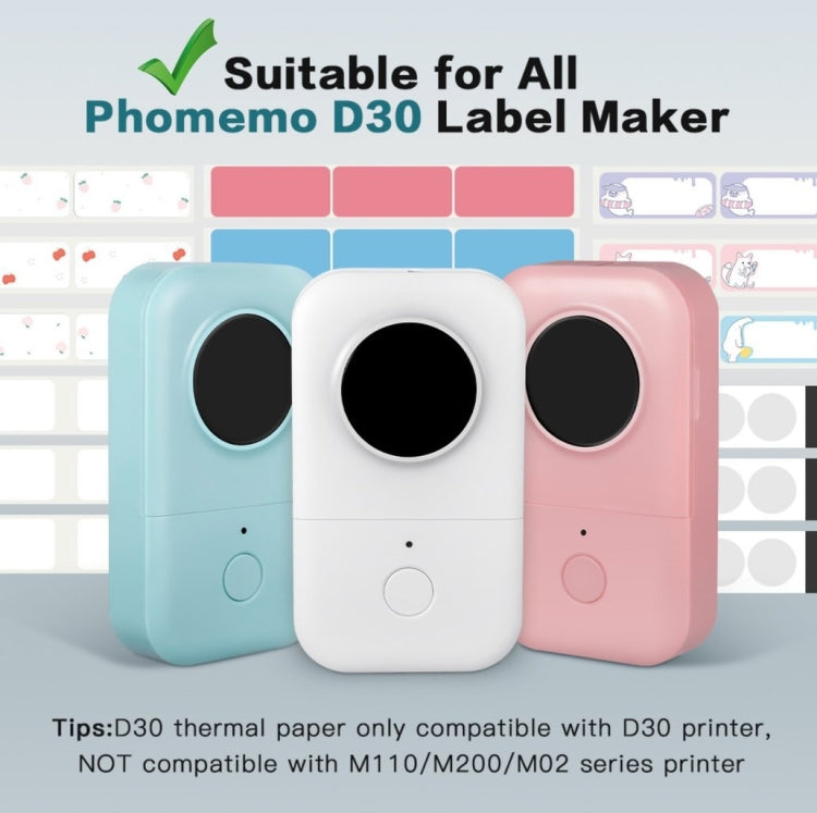 For Phomemo D30 3rolls /Pack 12 X 40mm Stars Thermal Labels - Printer Accessories by Phomemo | Online Shopping UK | buy2fix