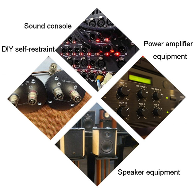 Small Copper Transparent Audio Column M4 Crystal Banana Holder Terminal Block(Black) - Audio Adapter by buy2fix | Online Shopping UK | buy2fix