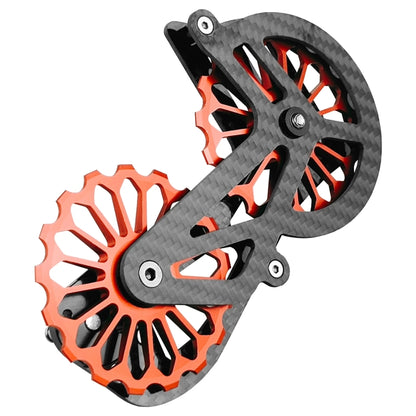 Carbon Fiber Guide Wheel For Road Bike Bicycle Bearing Rear Derailleur Guide Wheel Parts, Model Number: SD1 Red - Guide wheels by BIKERSAY | Online Shopping UK | buy2fix