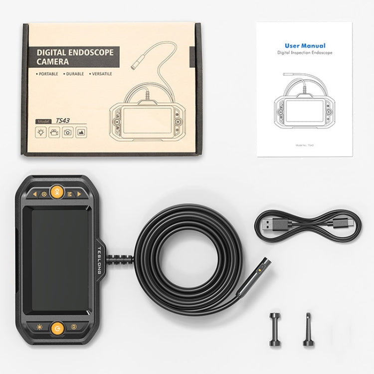 Teslong TS43S HD Camera Probe 4.3 Inch Screen All-In-One Industrial Borescope Auto Repair Tools, Specification: 7.9mm Three Lens -  by Teslong | Online Shopping UK | buy2fix