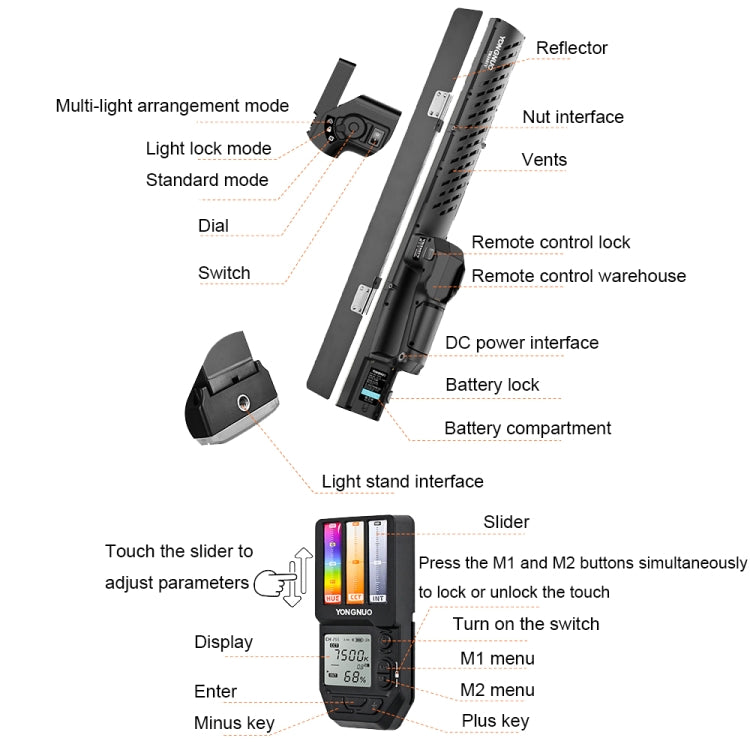 YONGNUO YN360IV 480 LEDs RGB APP Controlled Photography Fill Light, Spec: Standard+Adapter+NP-F970 -  by YONGNUO | Online Shopping UK | buy2fix