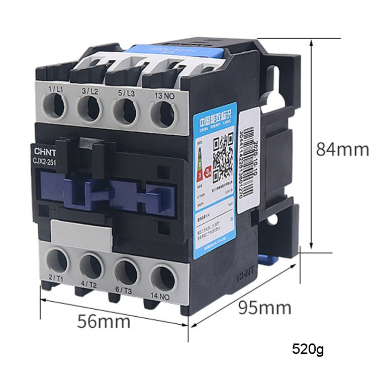 CHNT CJX2-2510 25A 220V Silver Alloy Contacts Multi-Purpose Single-Phase AC Contactor - Relays by CHNT | Online Shopping UK | buy2fix