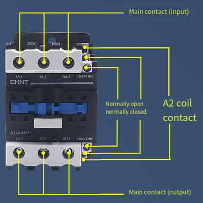 CHNT CJX2-6511 65A 220V Silver Alloy Contacts Multi-Purpose Single-Phase AC Contactor - Relays by CHNT | Online Shopping UK | buy2fix