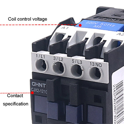 CHNT CJX2-2510 25A 220V Silver Alloy Contacts Multi-Purpose Single-Phase AC Contactor - Relays by CHNT | Online Shopping UK | buy2fix