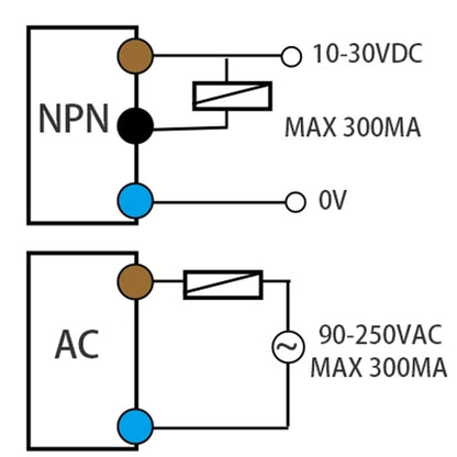 OMCH LJ18A3-8-Z/BX DC NPN 3-Wire Normally Open Sensors Inductive M18 Proximity Switch - Switch by OMCH | Online Shopping UK | buy2fix