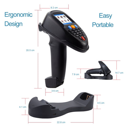 1D CCD Red Light Wireless Barcode Reader Scanner Data Collector With 2.2-Inch LCD Screen - Barcode Scanner by buy2fix | Online Shopping UK | buy2fix