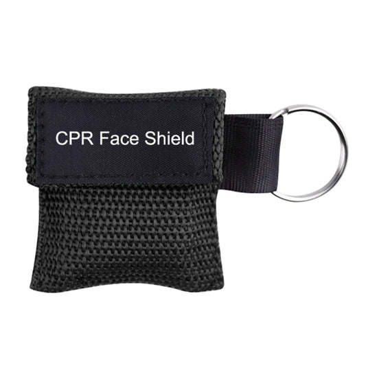 CPR Emergency Face Shield Mask Key Ring Breathing Mask(Black) - Security by buy2fix | Online Shopping UK | buy2fix