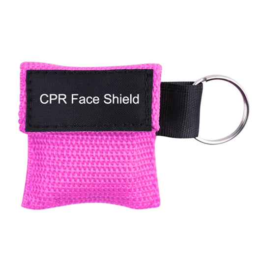 CPR Emergency Face Shield Mask Key Ring Breathing Mask(Pink) - Security by buy2fix | Online Shopping UK | buy2fix