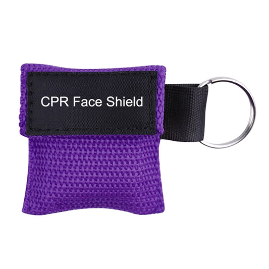 CPR Emergency Face Shield Mask Key Ring Breathing Mask(Purple) - Security by buy2fix | Online Shopping UK | buy2fix