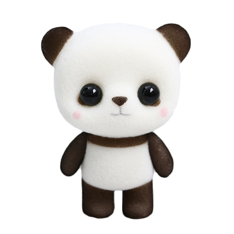 Little Cute PVC Flocking Animal Panda Dolls Birthday Gift Kids Toy, Size: 4.5*3.5*6cm(Black White) - Soft Toys by buy2fix | Online Shopping UK | buy2fix