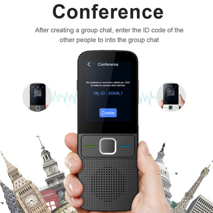 T10 Portable WIFI Smart Voice Translator Smart Business Travel Real Time AI Translator Translation Machine(Black) - Consumer Electronics by buy2fix | Online Shopping UK | buy2fix