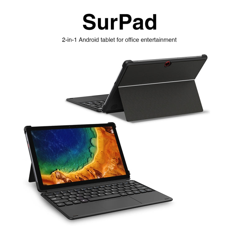 CHUWI Surpad 4G LTE Tablet PC, 10.1 inch, 4GB+128GB, with Keyboard, Android 10.0, Helio MT6771V Octa Core up to 2.0GHz, Support Dual SIM & OTG & Bluetooth & Dual Band WiFi, EU Plug (Black+Grey) - CHUWI by CHUWI | Online Shopping UK | buy2fix