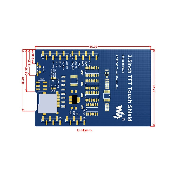 3.5 inch Touch LCD Shield for Arduino - Arduino Nucleo Accessories by Waveshare | Online Shopping UK | buy2fix